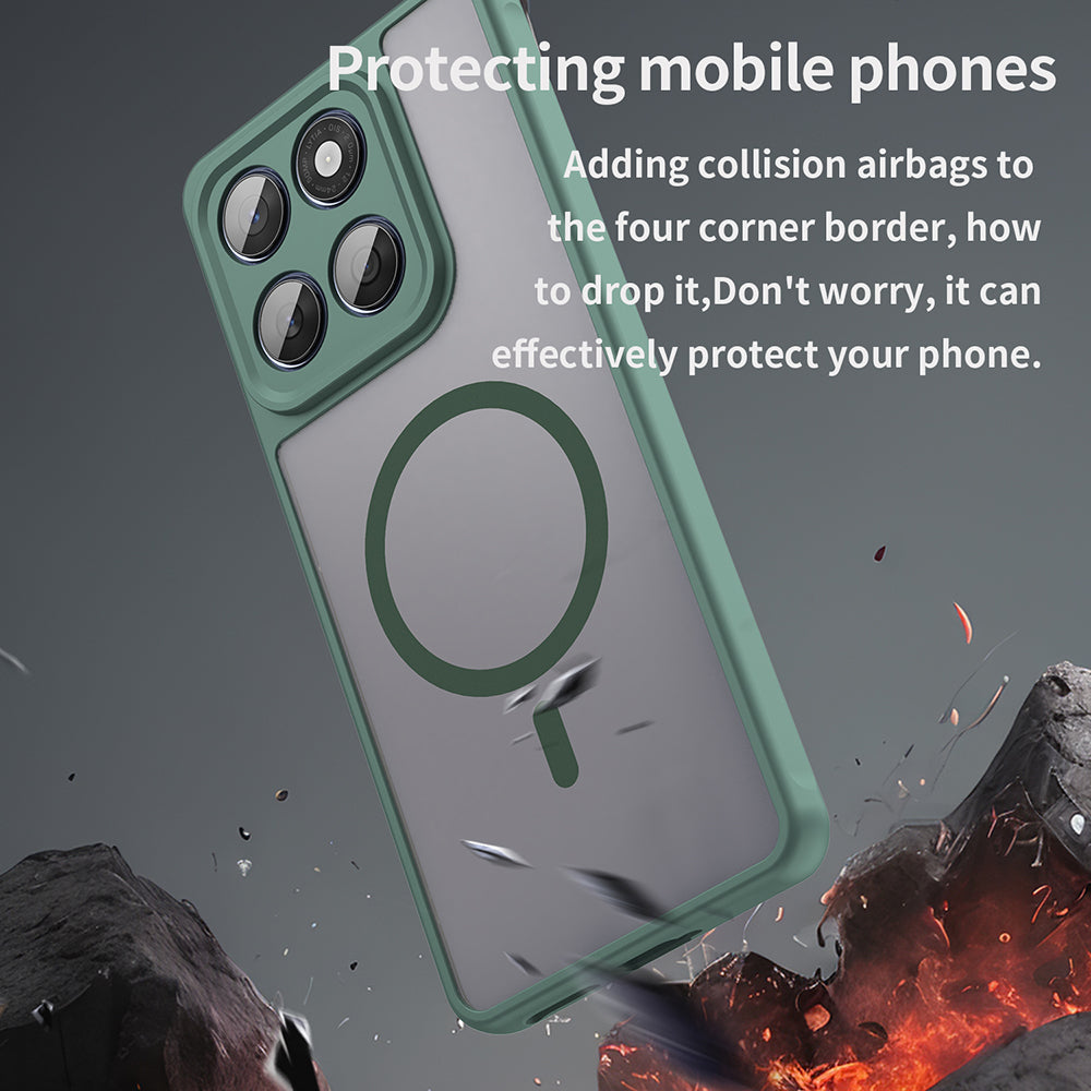 Coque MagSafe pour Motorola Edge 60 Fusion / Edge 60, Techsuit, HaloFrost II, Vert
