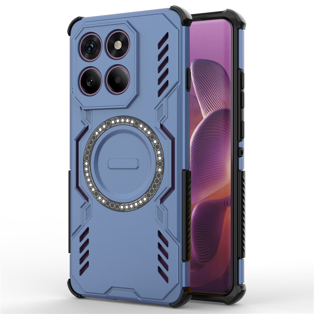 Coque MagSafe pour Motorola Edge 60 Pro, Techsuit, ArmorMag, Bleue