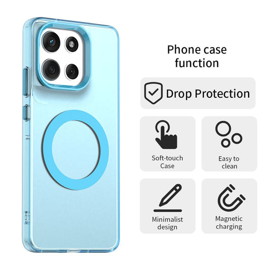 Housse MagSafe pour Motorola Moto G86, Techsuit, CandyCase, Bleue