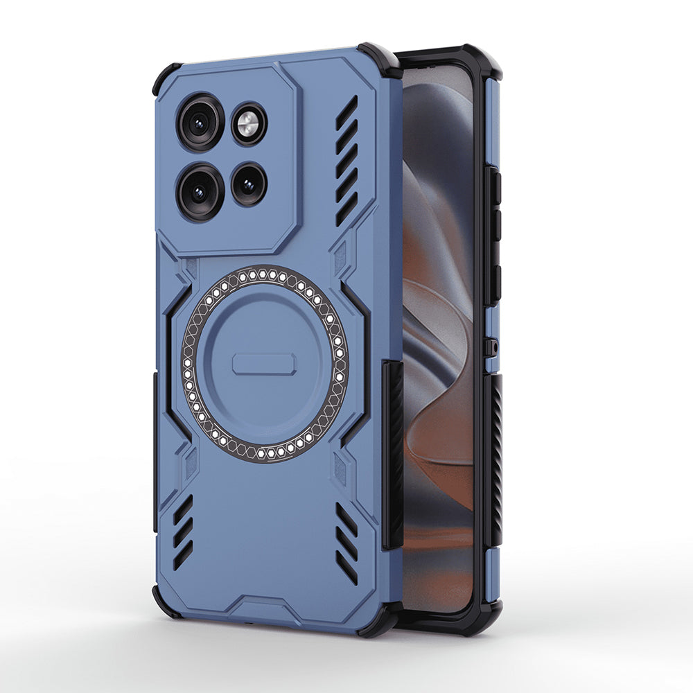 Coque MagSafe pour Motorola ThinkPhone 25 / Edge 50 Neo, Techsuit, ArmorMag, Bleue