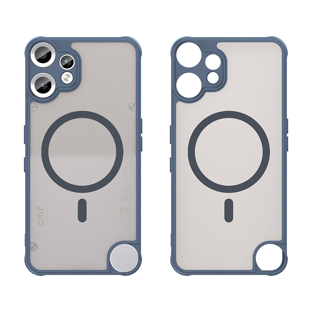 Coque MagSafe pour Nothing CMF Phone 2 Pro, Techsuit, HaloFrost II, Bleu marine