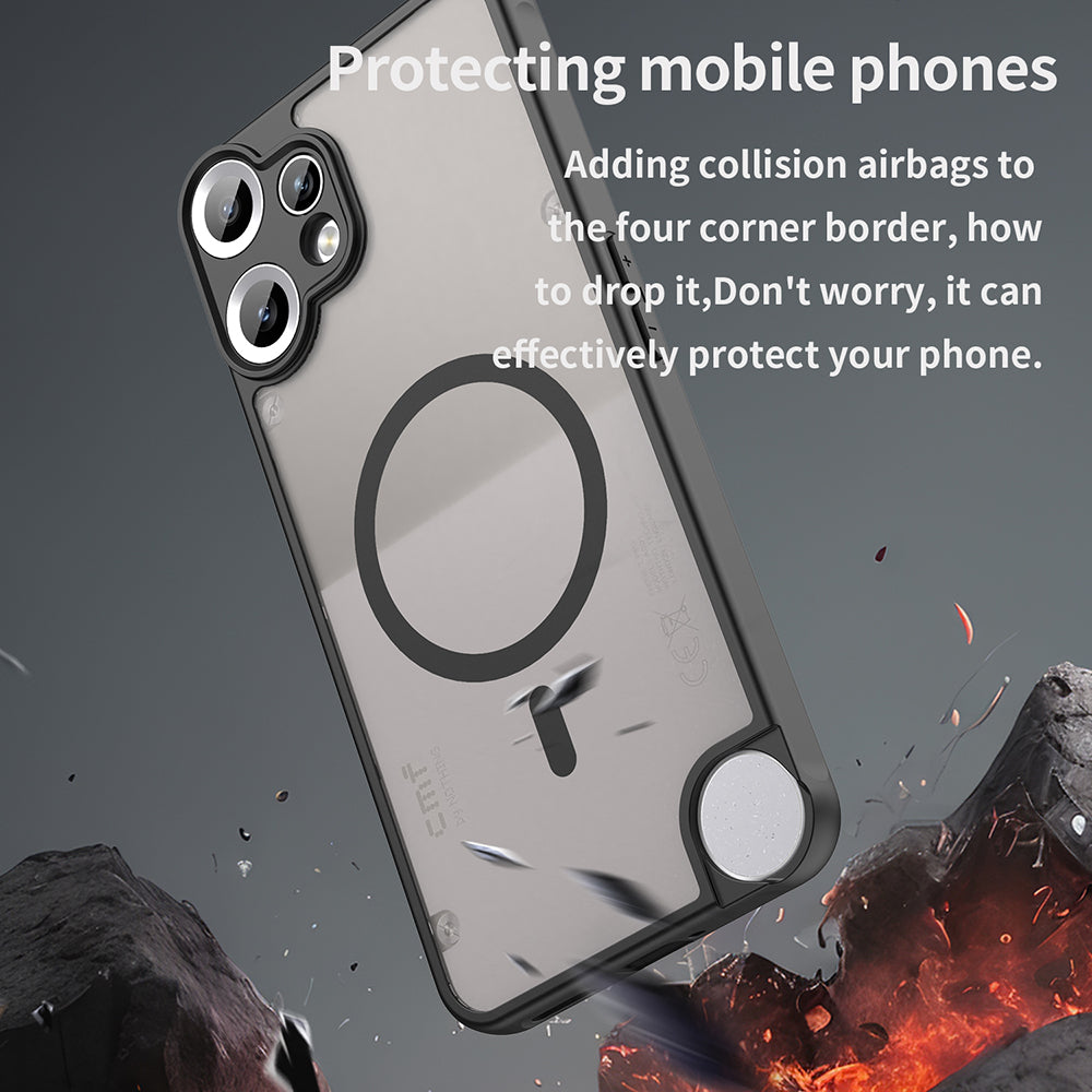 Coque MagSafe pour Nothing CMF Phone 2 Pro, Techsuit, HaloFrost II, Noire