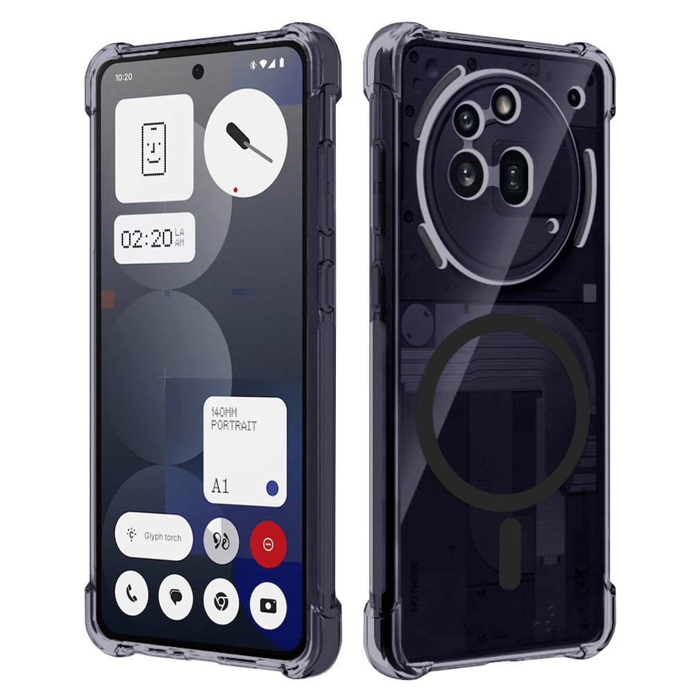 Coque MagSafe pour Nothing Phone (3a) Pro, Techsuit, Transparent Antichoc, Fumé