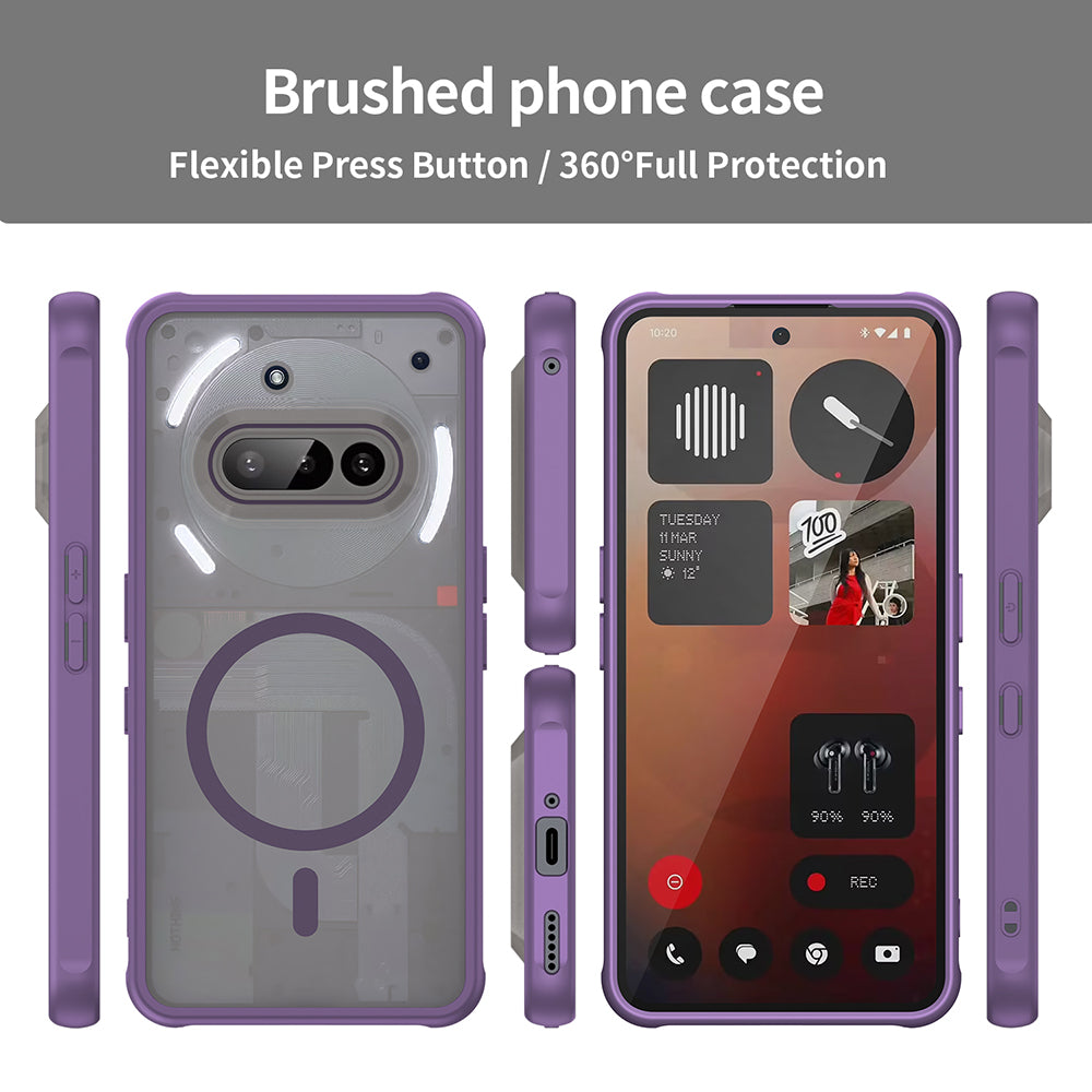 Coque MagSafe pour Nothing Phone (3a), Techsuit, HaloFrost II, Violet
