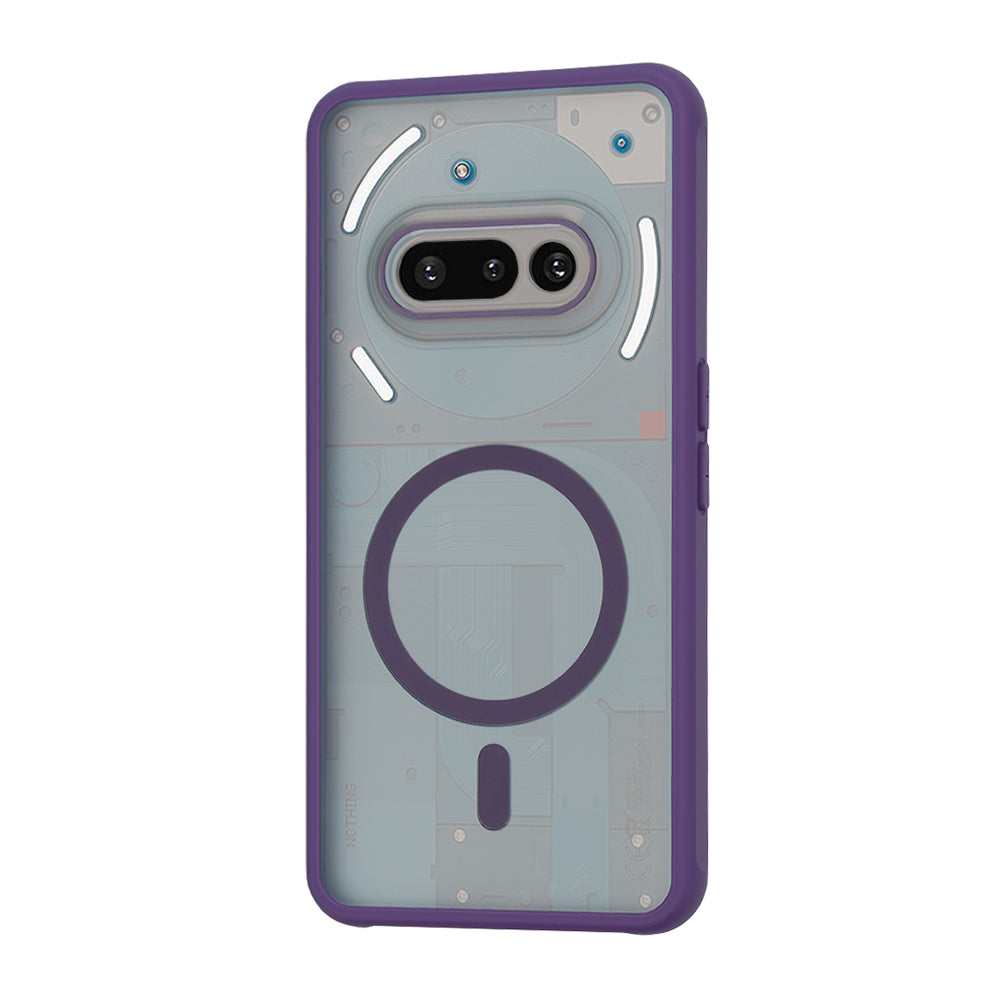 Coque MagSafe pour Nothing Phone (3a), Techsuit, HaloFrost, Violet Foncé