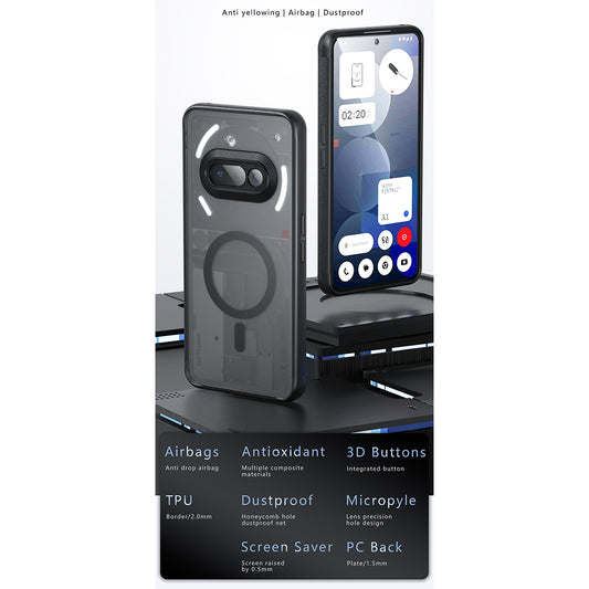 MagSafe-hoes voor Nothing Phone (3a), Techsuit, PureFrost, Zwart