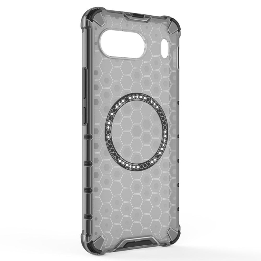 Coque MagSafe pour OnePlus Nord 4, Techsuit, HoneyComb Shield, Noire