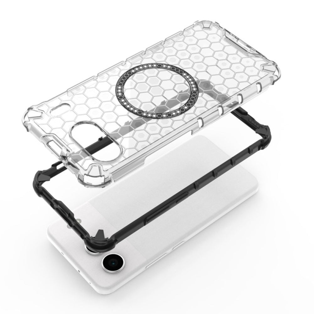 Coque MagSafe pour OnePlus Nord 4, Techsuit, HoneyComb Shield, Noire