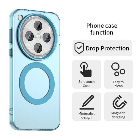 Coque MagSafe pour Oppo Find X8 Pro, Techsuit, CandyCase, Bleue