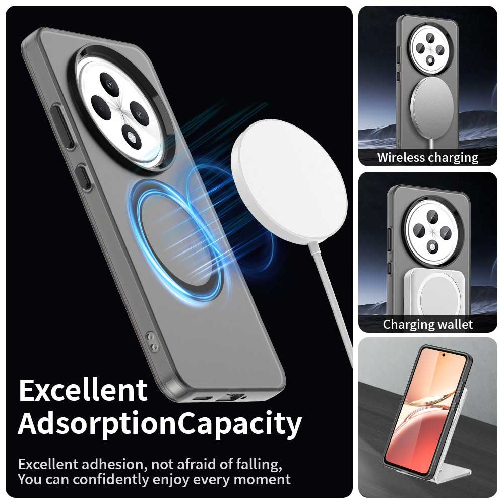 Coque MagSafe pour Oppo Reno12 FS 5G / Reno12 FS 4G / Reno12 F 4G, Techsuit, CandyCase, Noire