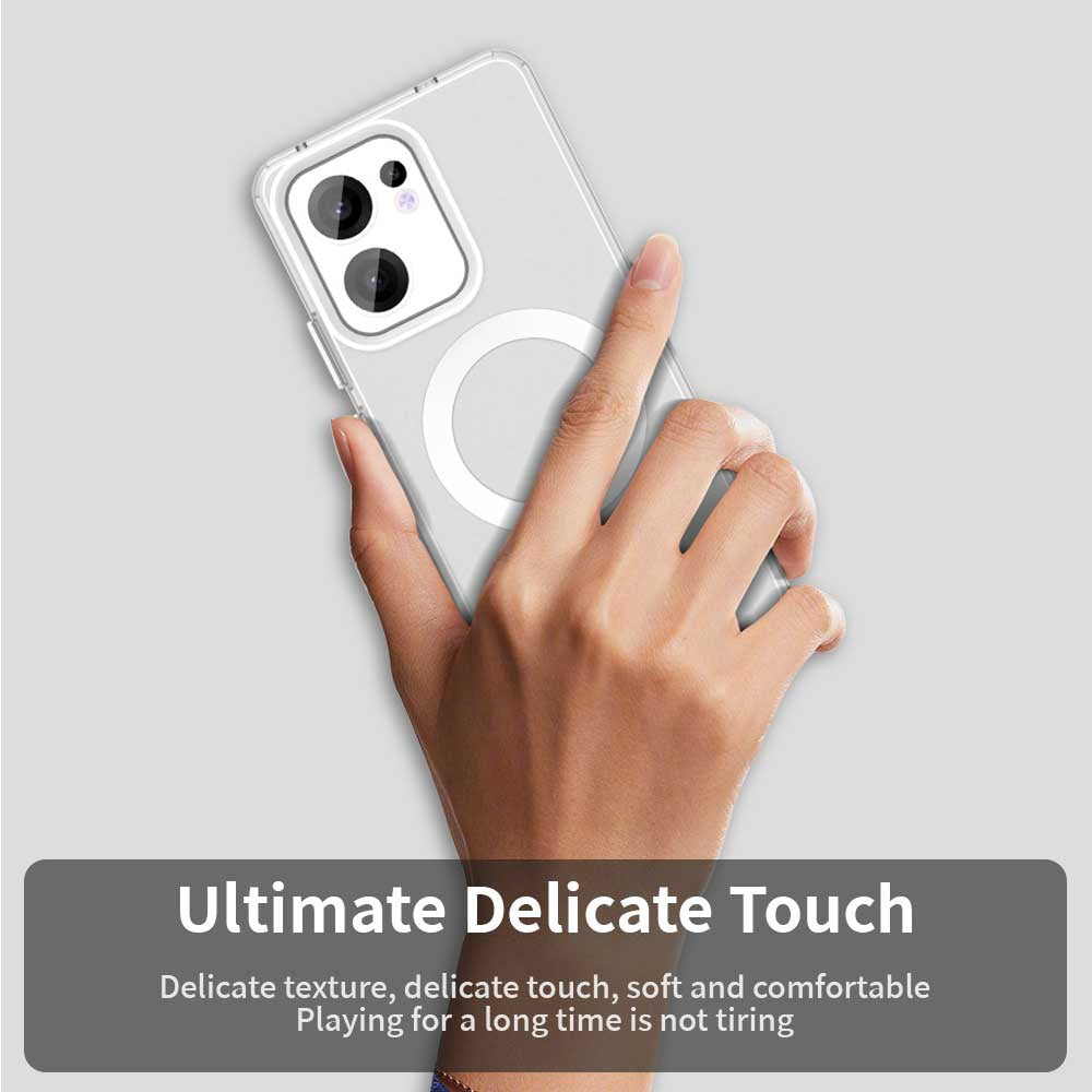 Coque MagSafe pour Oppo Reno13 FS 5G / Reno13 F 4G / Reno13 F, Techsuit, CandyCase, Blanche