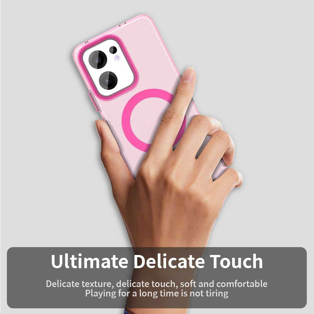 Coque MagSafe pour Oppo Reno13 FS 5G / Reno13 F 4G / Reno13 F, Techsuit, CandyCase, Rose