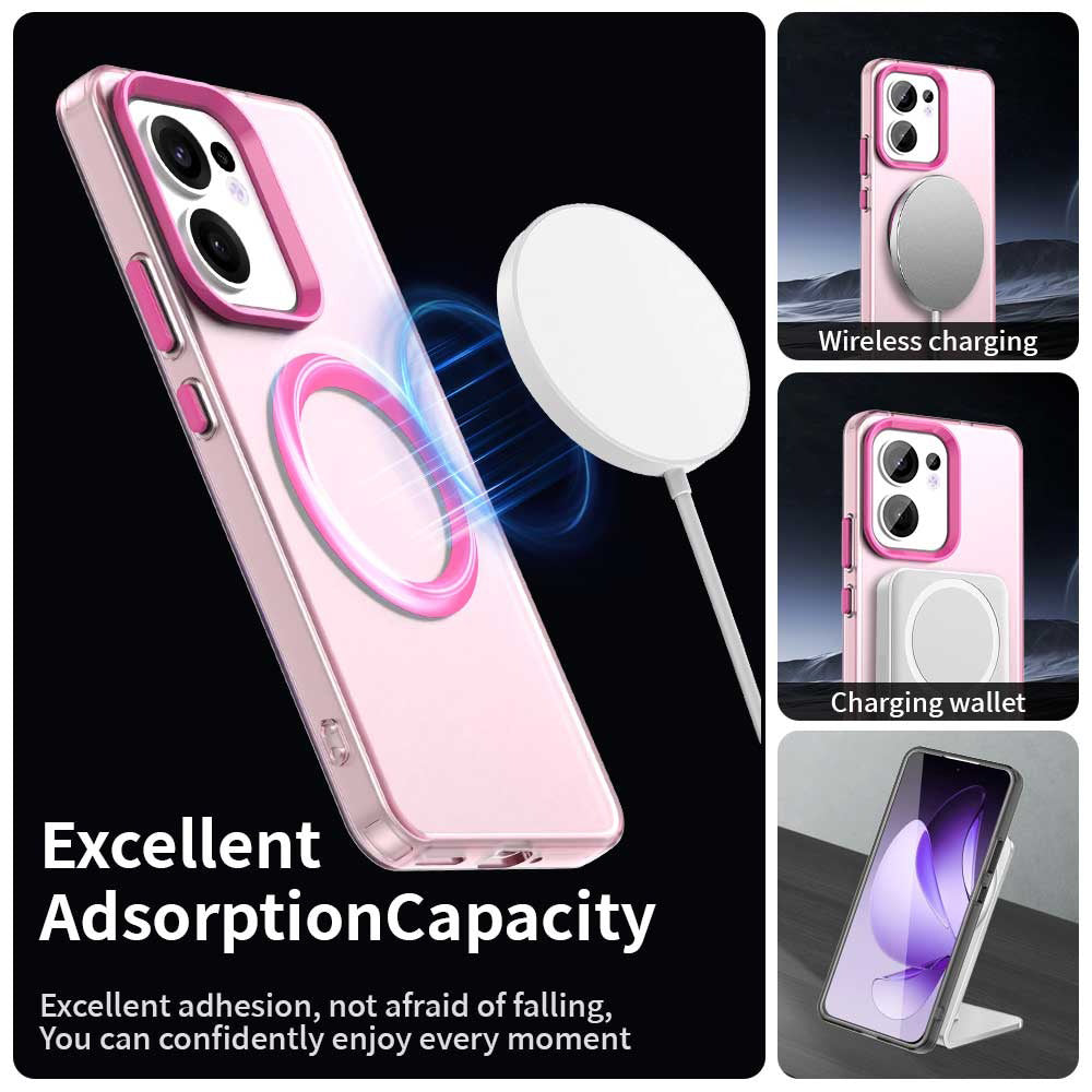 Coque MagSafe pour Oppo Reno13 FS 5G / Reno13 F 4G / Reno13 F, Techsuit, CandyCase, Rose