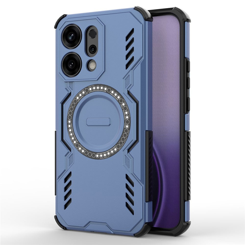 Coque MagSafe pour Oppo Reno14, Techsuit, ArmorMag, Bleue