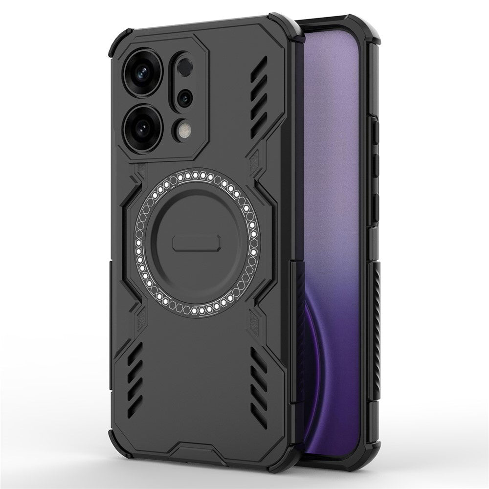 Coque MagSafe pour Oppo Reno14, Techsuit, ArmorMag, Noire