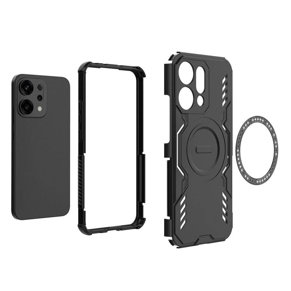 Coque MagSafe pour Oppo Reno14, Techsuit, ArmorMag, Noire
