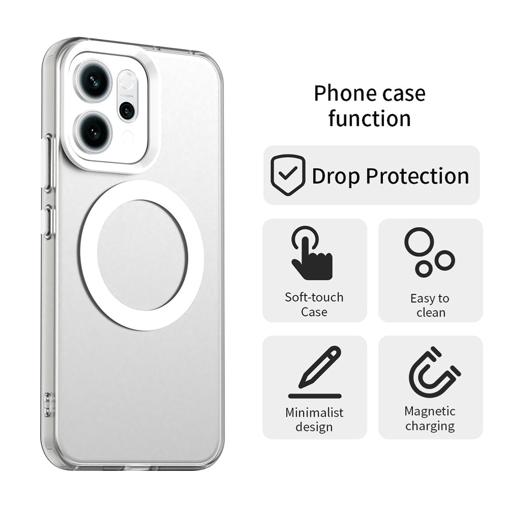 Coque MagSafe pour Oppo Reno14, Techsuit, CandyCase, Blanche