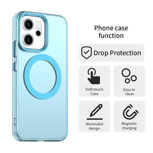 MagSafe-hoesje voor Oppo Reno16 F / Reno16 FS, Techsuit, CandyCase, Blauw