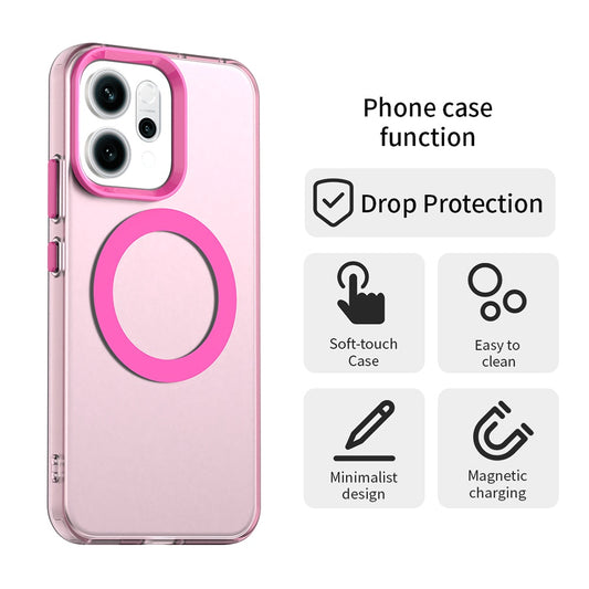 MagSafe-hoes voor Oppo Reno16 F / Reno16 FS, Techsuit, CandyCase, Roze