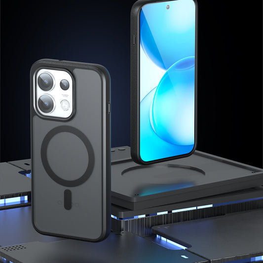 MagSafe-hoes voor Oppo Reno16, Techsuit, PureFrost, Zwart Satijn