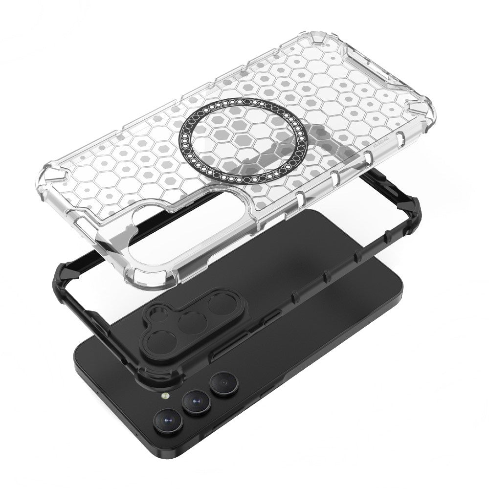 MagSafe-hoes voor Samsung Galaxy S25 S931, Techsuit, HoneyComb Shield, Groen