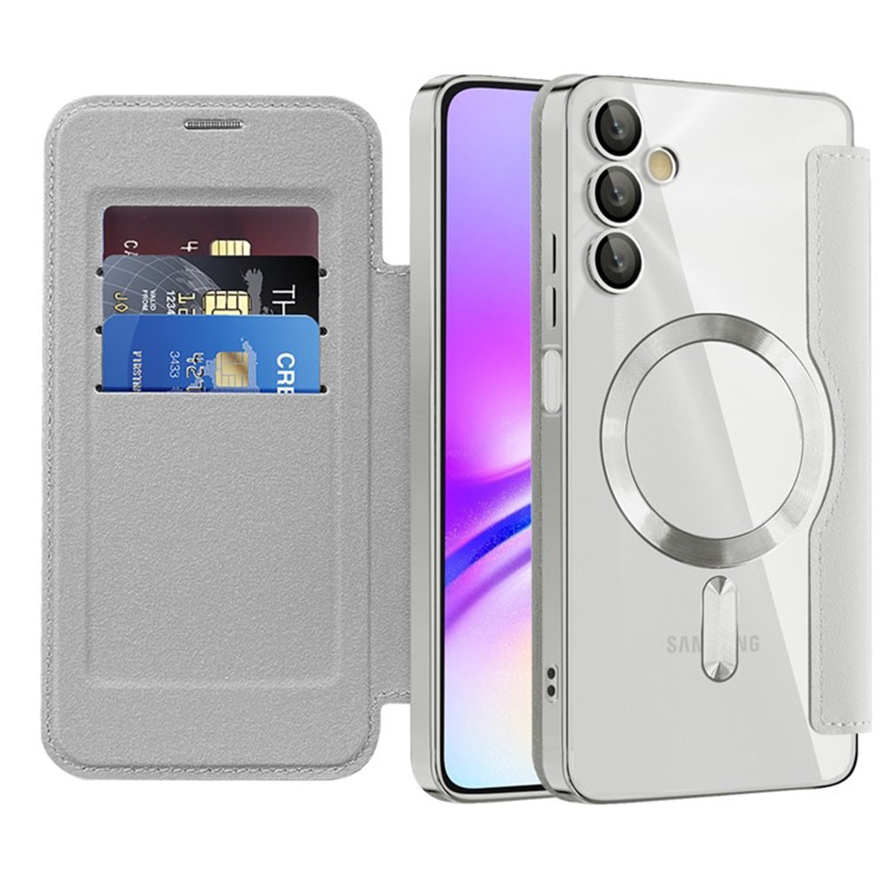 Coque MagSafe pour Samsung Galaxy A05s A057, Techsuit, SmartMag Book, Gris