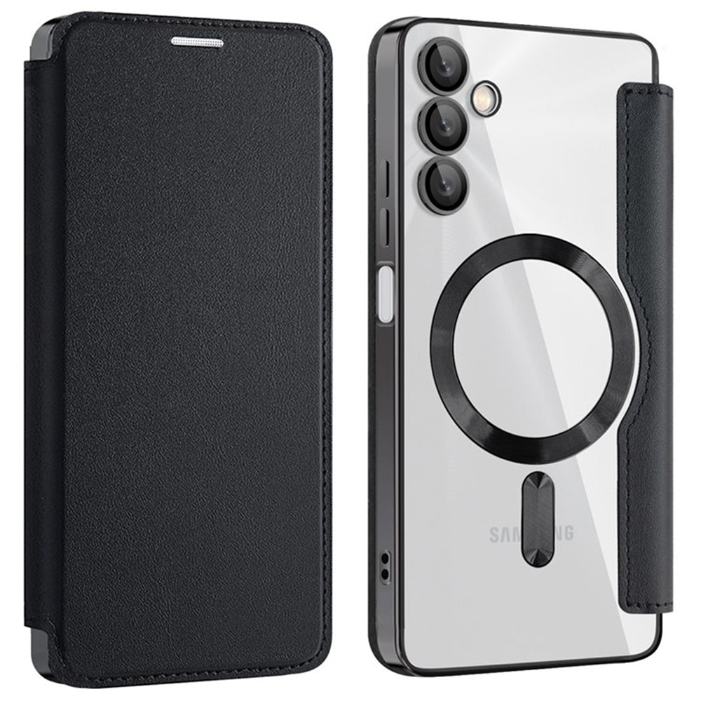 Coque MagSafe pour Samsung Galaxy A05s A057, Techsuit, SmartMag Book, Noire