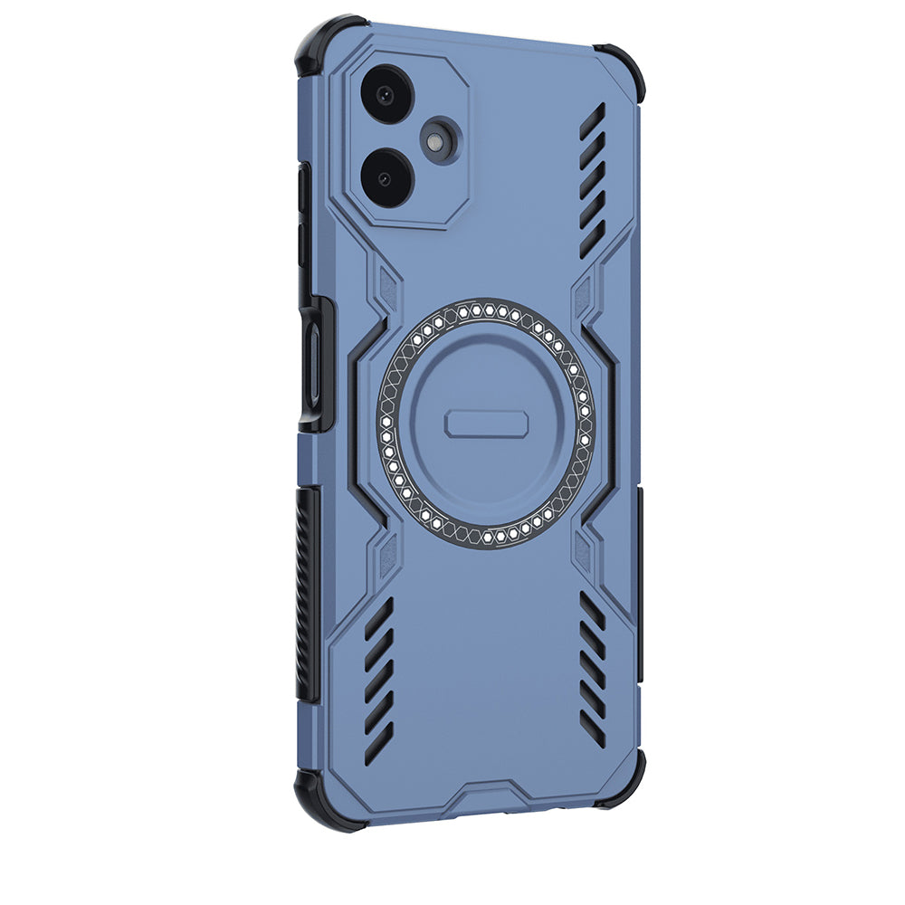 Coque MagSafe pour Samsung Galaxy A06 A065, Techsuit, ArmorMag, Bleue