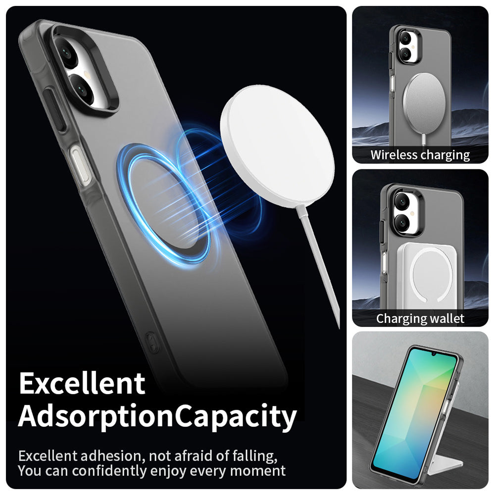 Coque MagSafe pour Samsung Galaxy A06 A065, Techsuit, CandyCase, Noire