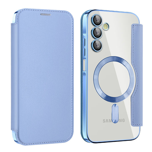 MagSafe-hoes voor Samsung Galaxy A15 5G A156 / A15 A155, Techsuit, SmartMag Book, Blauw