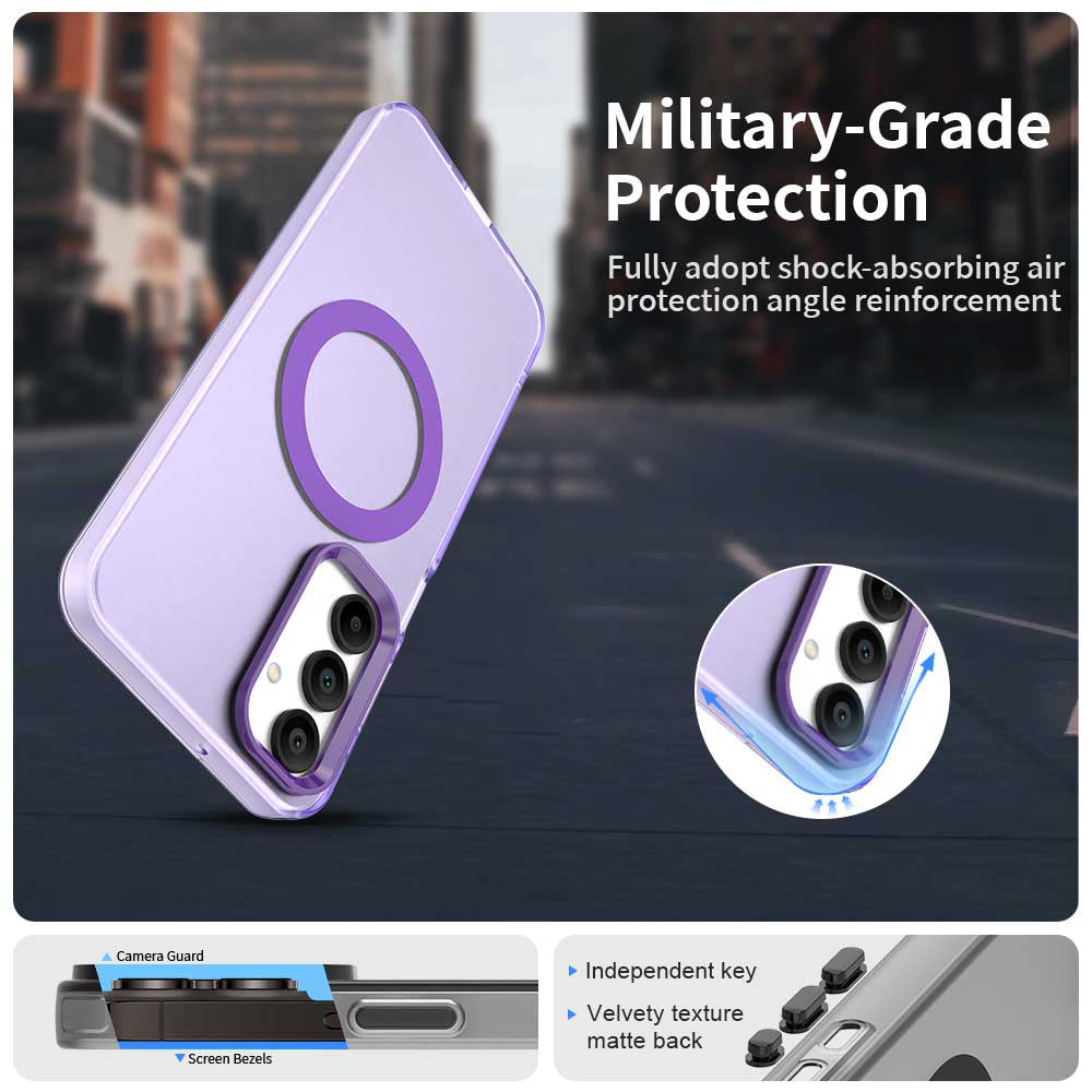 Coque MagSafe pour Samsung Galaxy A16 5G A166 / A16 4G A165, Techsuit, CandyCase, Violet