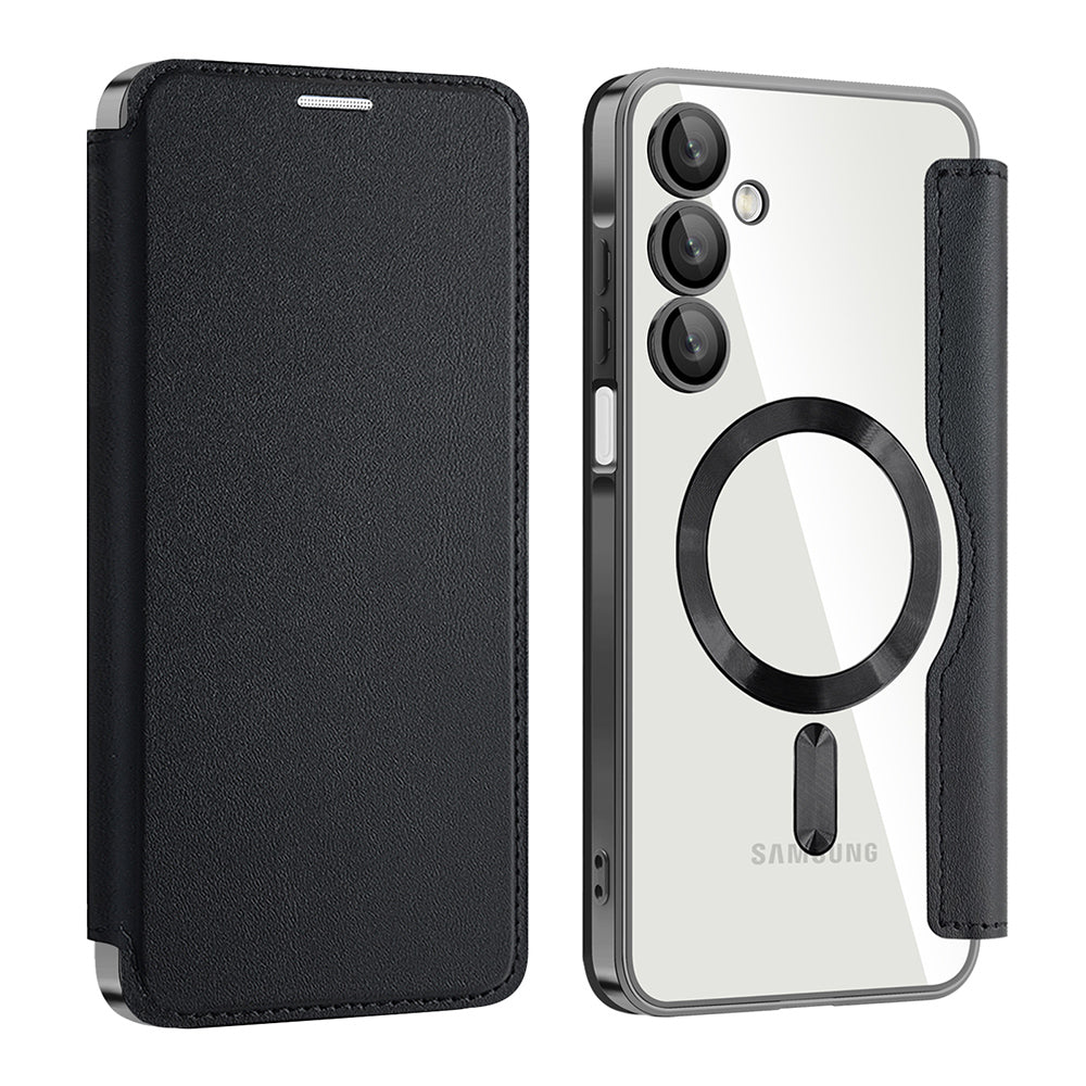 Coque MagSafe pour Samsung Galaxy A16 5G A166 / A16 4G A165, Techsuit, SmartMag Book, Noire