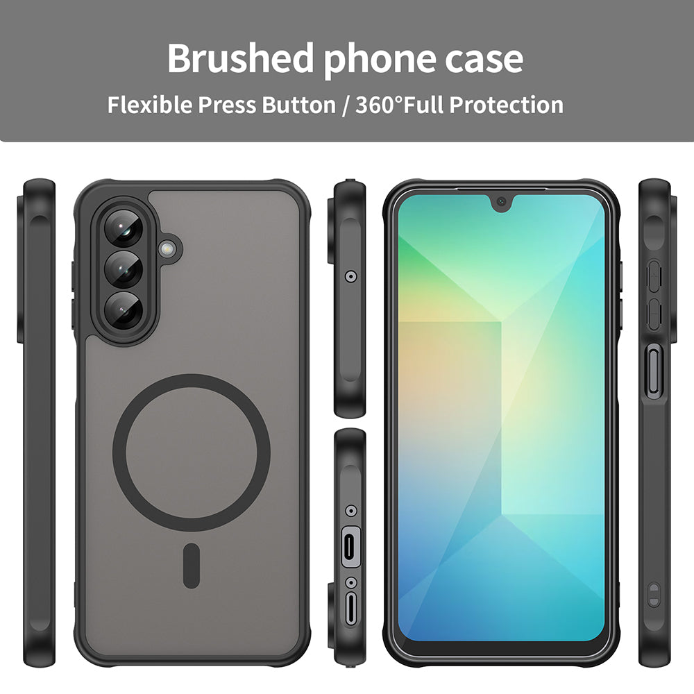 Coque MagSafe pour Samsung Galaxy A26 A266, Techsuit, HaloFrost II, Noire