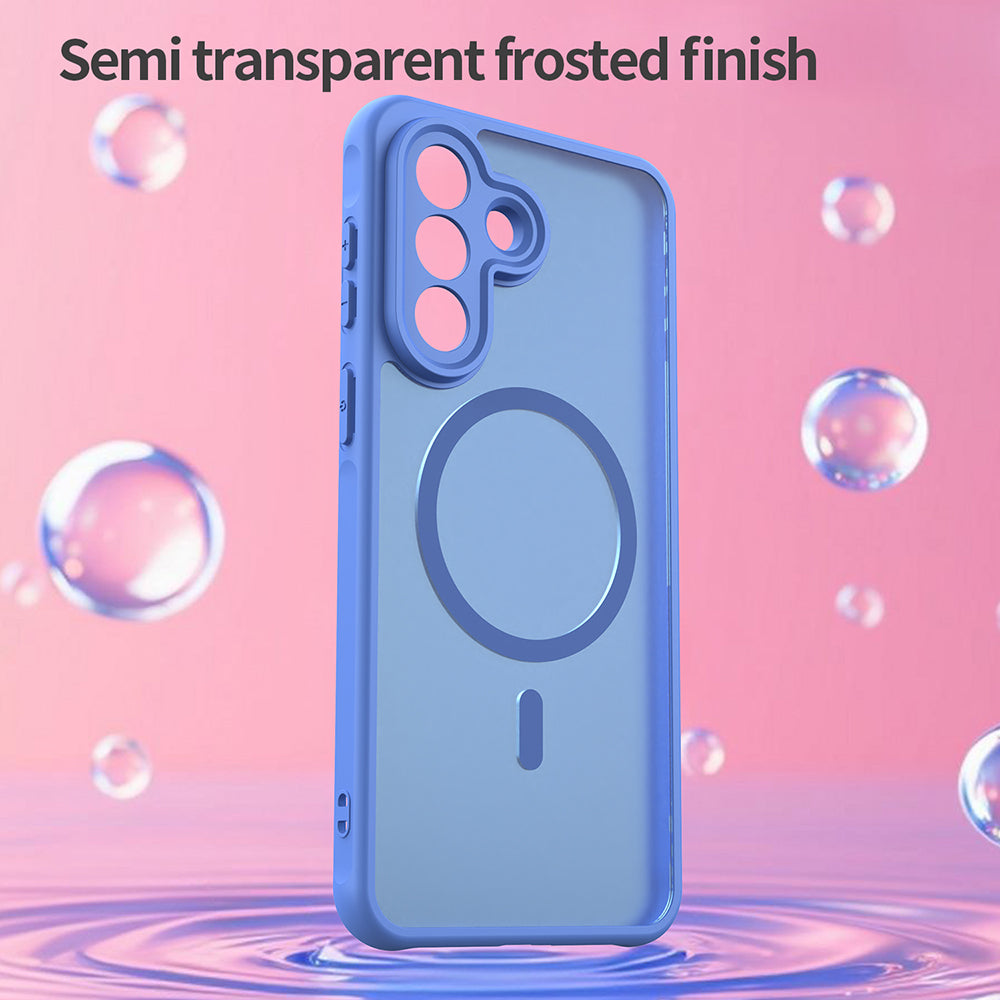 Coque MagSafe pour Samsung Galaxy A27 5G, Techsuit, HaloFrost II, Bleue