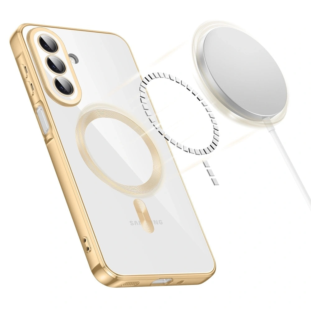 MagSafe-hoes voor Samsung Galaxy A27 5G, Techsuit, Luxury Crystal, Zilver