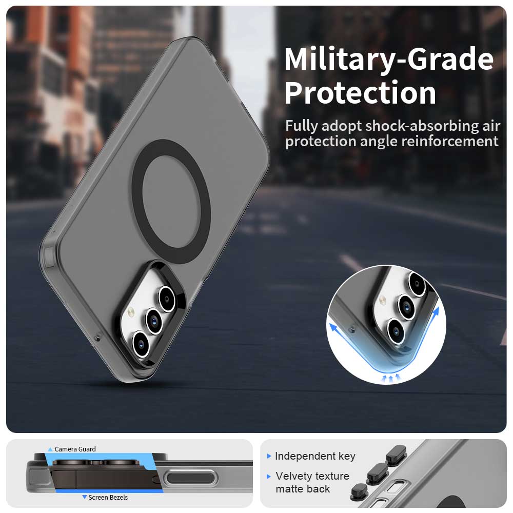 Coque MagSafe pour Samsung Galaxy A35 5G A356, Techsuit, CandyCase, Noire