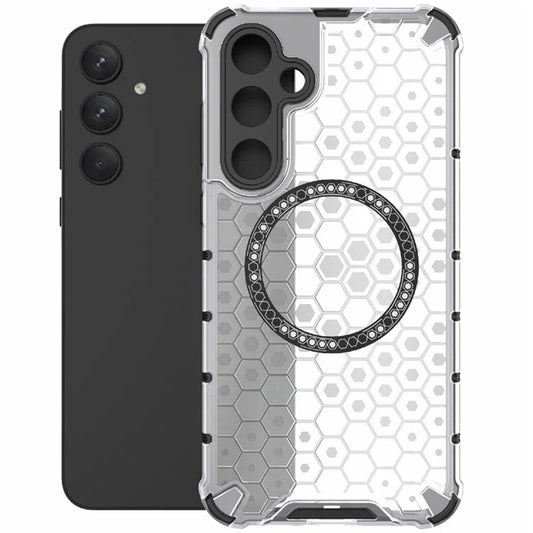 MagSafe-hoes voor Samsung Galaxy A35 5G A356, Techsuit, HoneyComb Shield, Wit