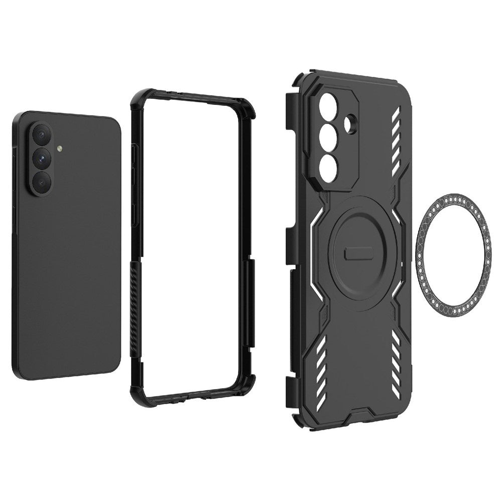 Coque MagSafe pour Samsung Galaxy A36 A366, Techsuit, ArmorMag, Noire