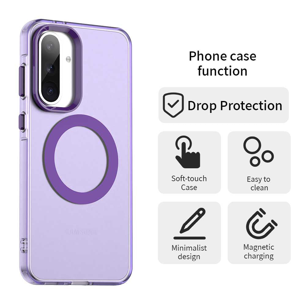 Coque MagSafe pour Samsung Galaxy A36 A366, Techsuit, CandyCase, Violet