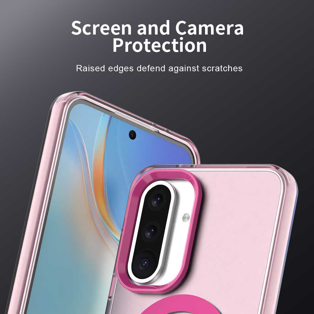 Coque MagSafe pour Samsung Galaxy A36 A366, Techsuit, CandyCase, Rose