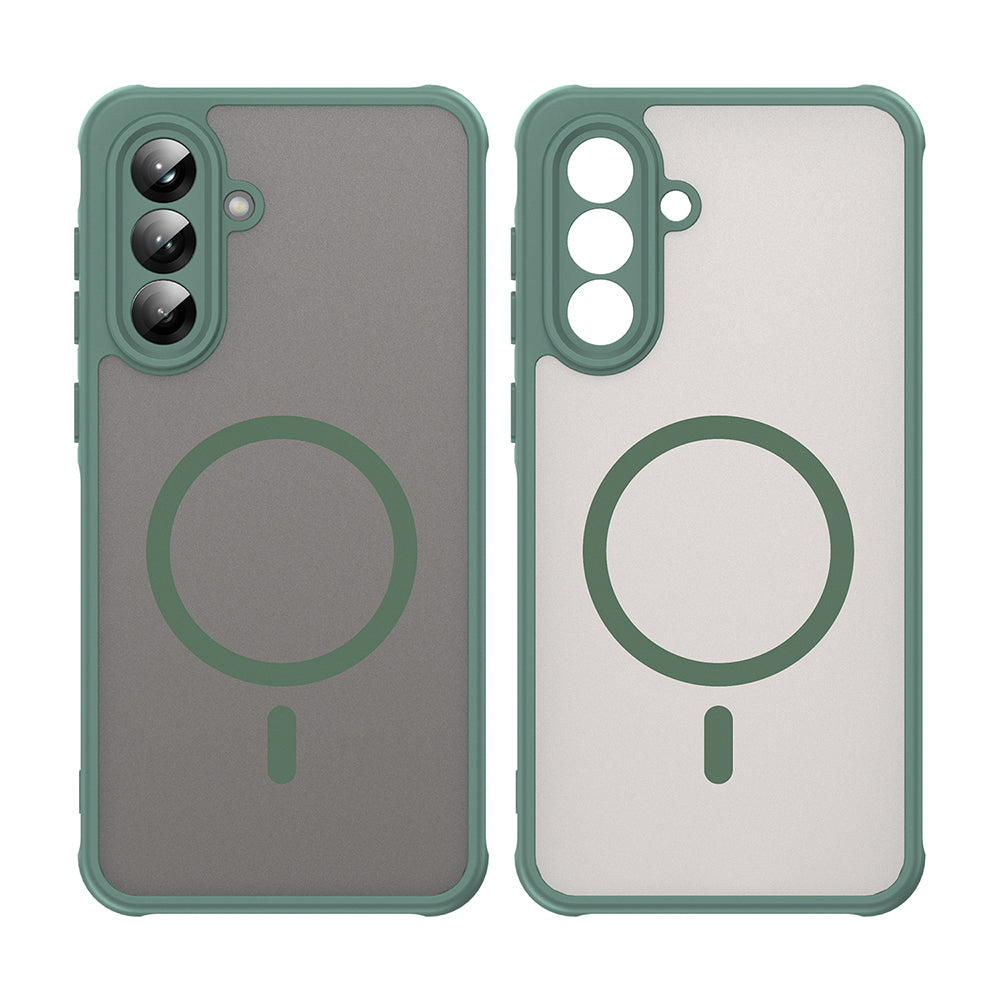 Coque MagSafe pour Samsung Galaxy A36 A366, Techsuit, HaloFrost II, Vert