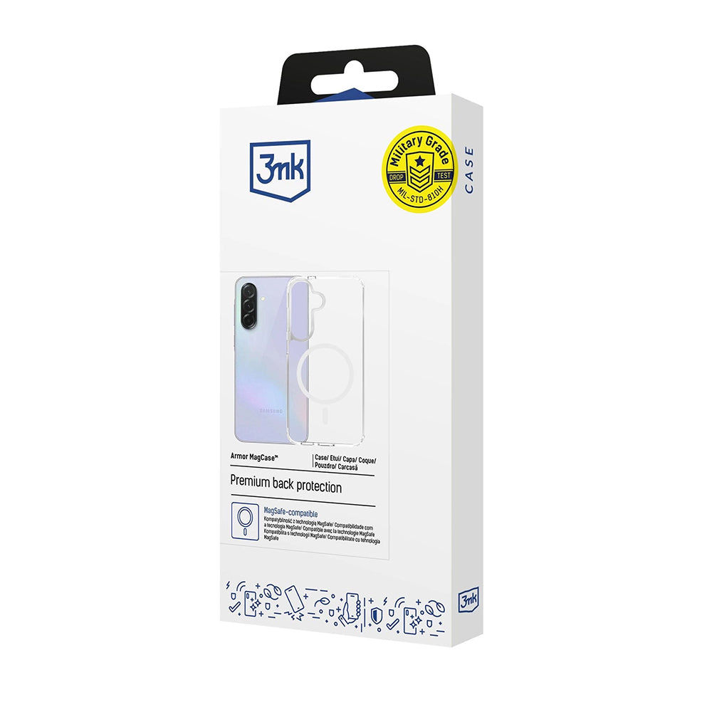 Étui MagSafe pour Samsung Galaxy A37 5G, 3MK, Armor MagCase, Transparent