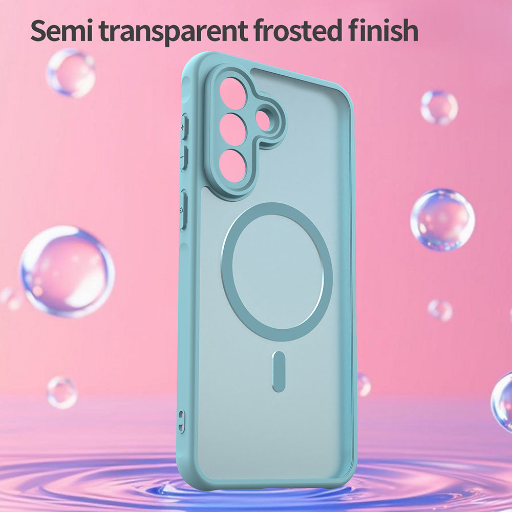 Étui MagSafe pour Samsung Galaxy A37 5G, Techsuit, HaloFrost II, Vert Clair
