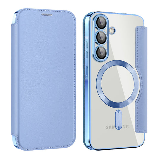 MagSafe hoesje voor Samsung Galaxy A37 5G, Techsuit, SmartMag Book, Blauw