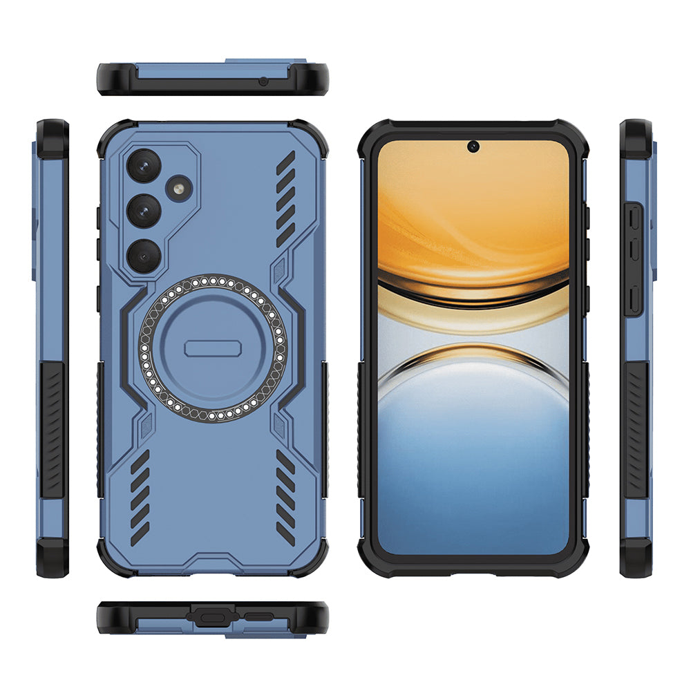 Coque MagSafe pour Samsung Galaxy A55 5G A556, Techsuit, ArmorMag, Bleue