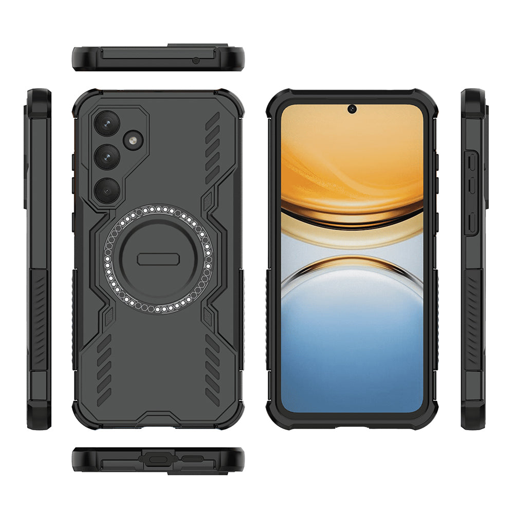 Coque MagSafe pour Samsung Galaxy A55 5G A556, Techsuit, ArmorMag, Noire
