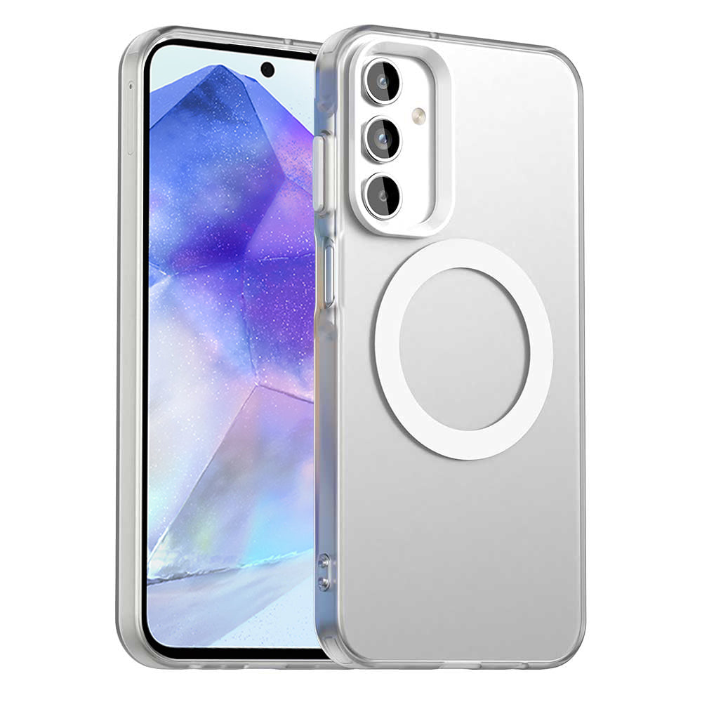 Coque MagSafe pour Samsung Galaxy A55 5G A556, Techsuit, CandyCase, Blanche
