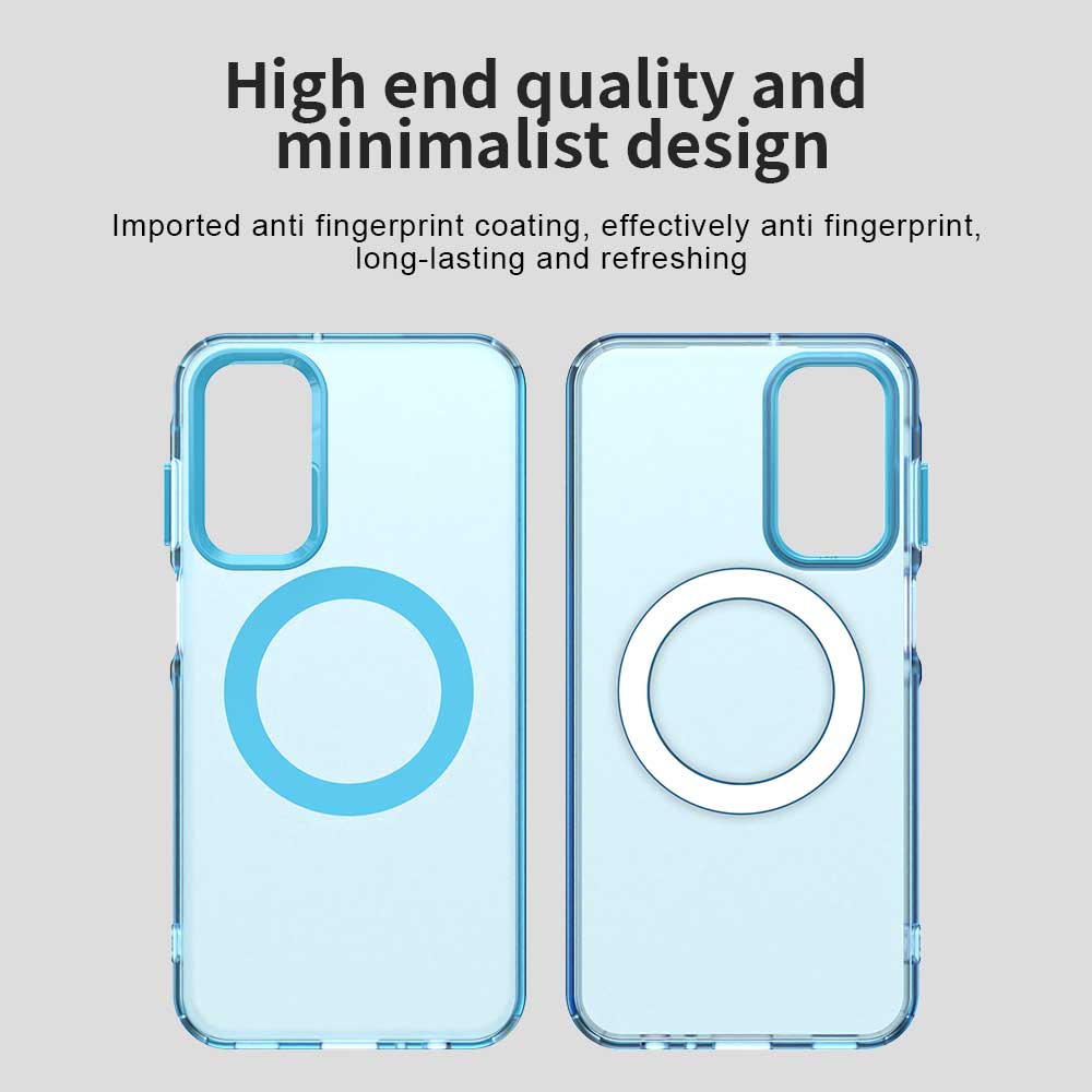 Coque MagSafe pour Samsung Galaxy A55 5G A556, Techsuit, CandyCase, Bleue