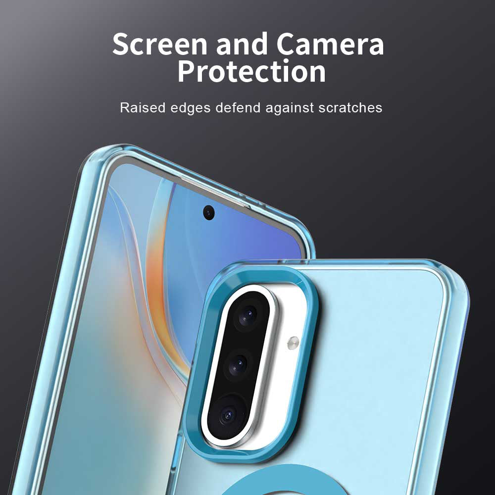 Coque MagSafe pour Samsung Galaxy A56 A566, Techsuit, CandyCase, Bleue