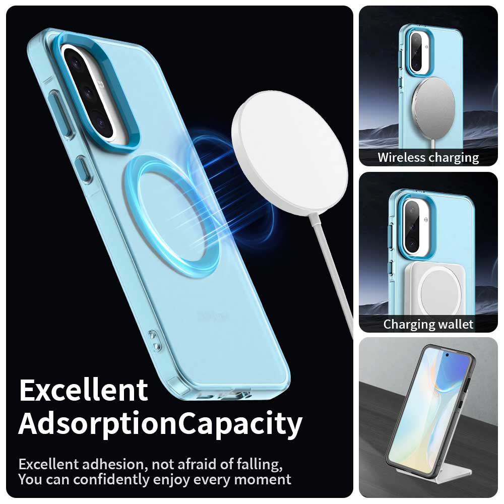 Coque MagSafe pour Samsung Galaxy A56 A566, Techsuit, CandyCase, Bleue